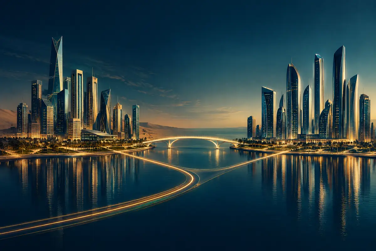 مدينتان للأعمال تربطهما بوابة استثمارية